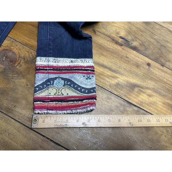 Pilcro And The Letterpress Women’s Cropped Jeans Colorful Cuff No.27 Stet - Picture 9 of 10